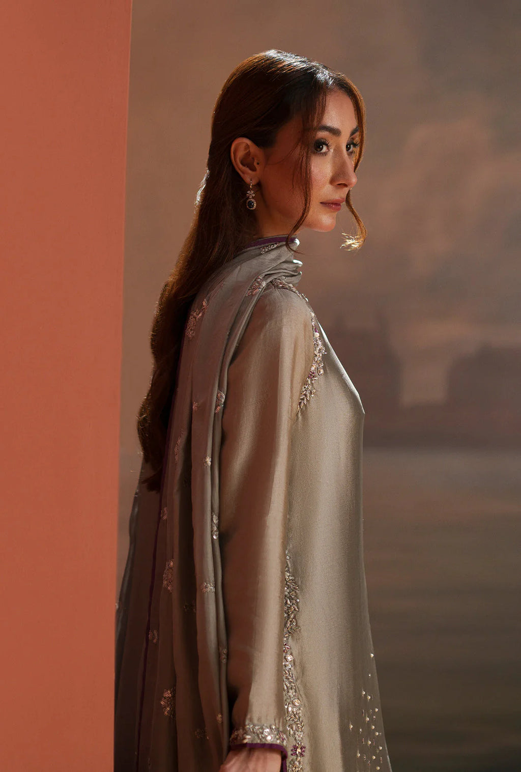 Luxury Silk Embroidered 3 Piece Suit