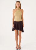 Gold Halter Neck Crop Top